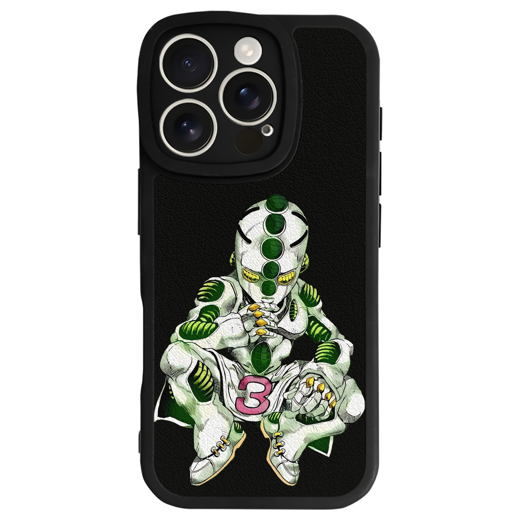 （画像用） ジョジョの奇妙な冒険 広瀨康一 JoJo's Bizarre Adventure Hirose Koichi 【iPhone 16シリーズ対応】シリコンスマホケース（レザー調） 材質：シリコン